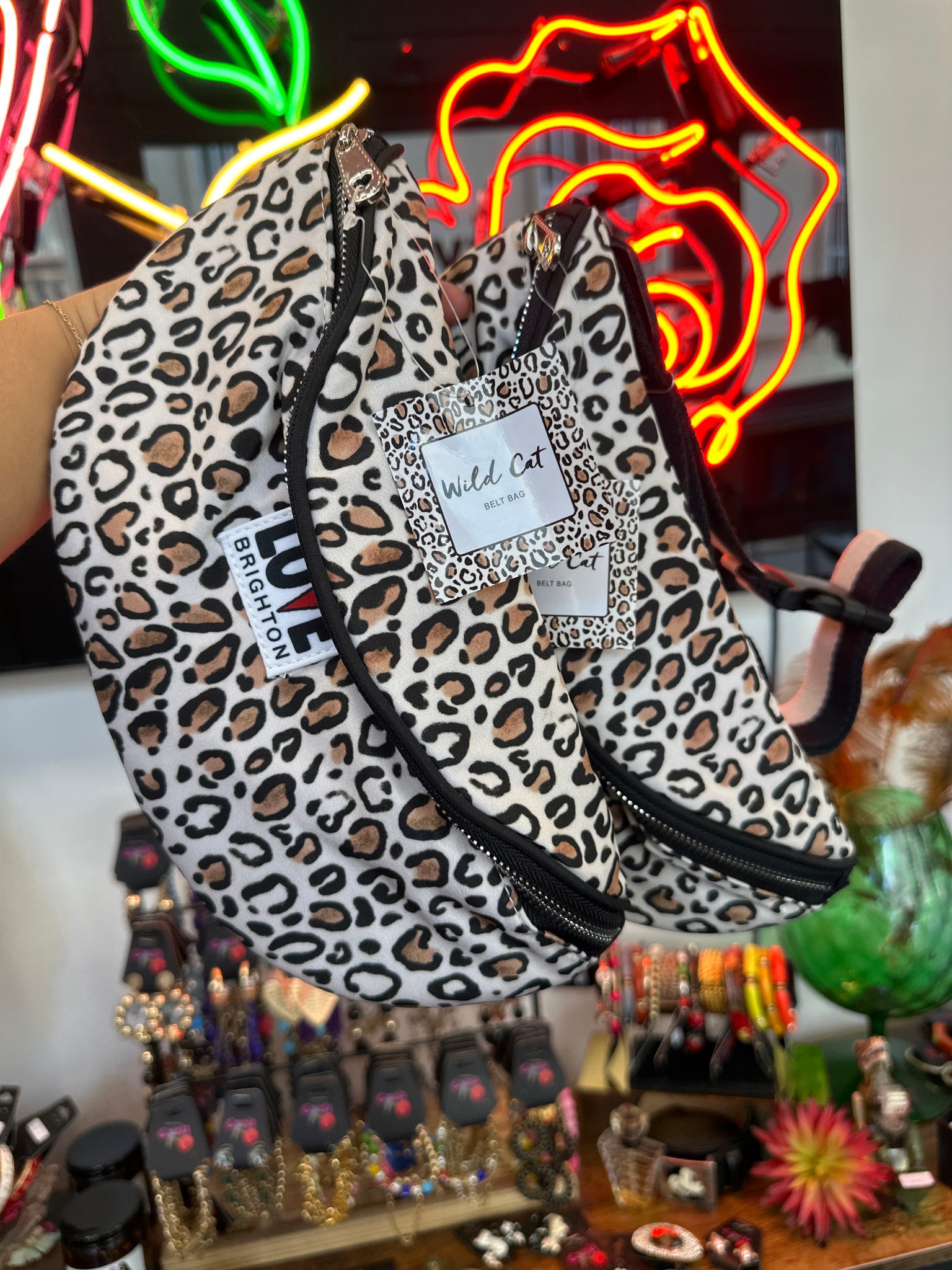 Barbra |Love Brighton cheetah print Fanny pack