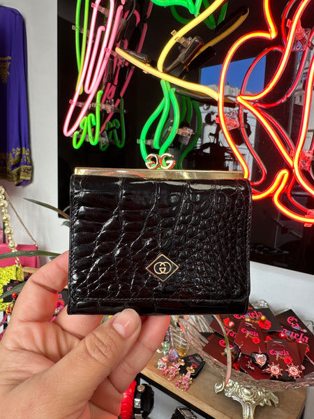 80’s Gucci RARE blk crocodile wallet