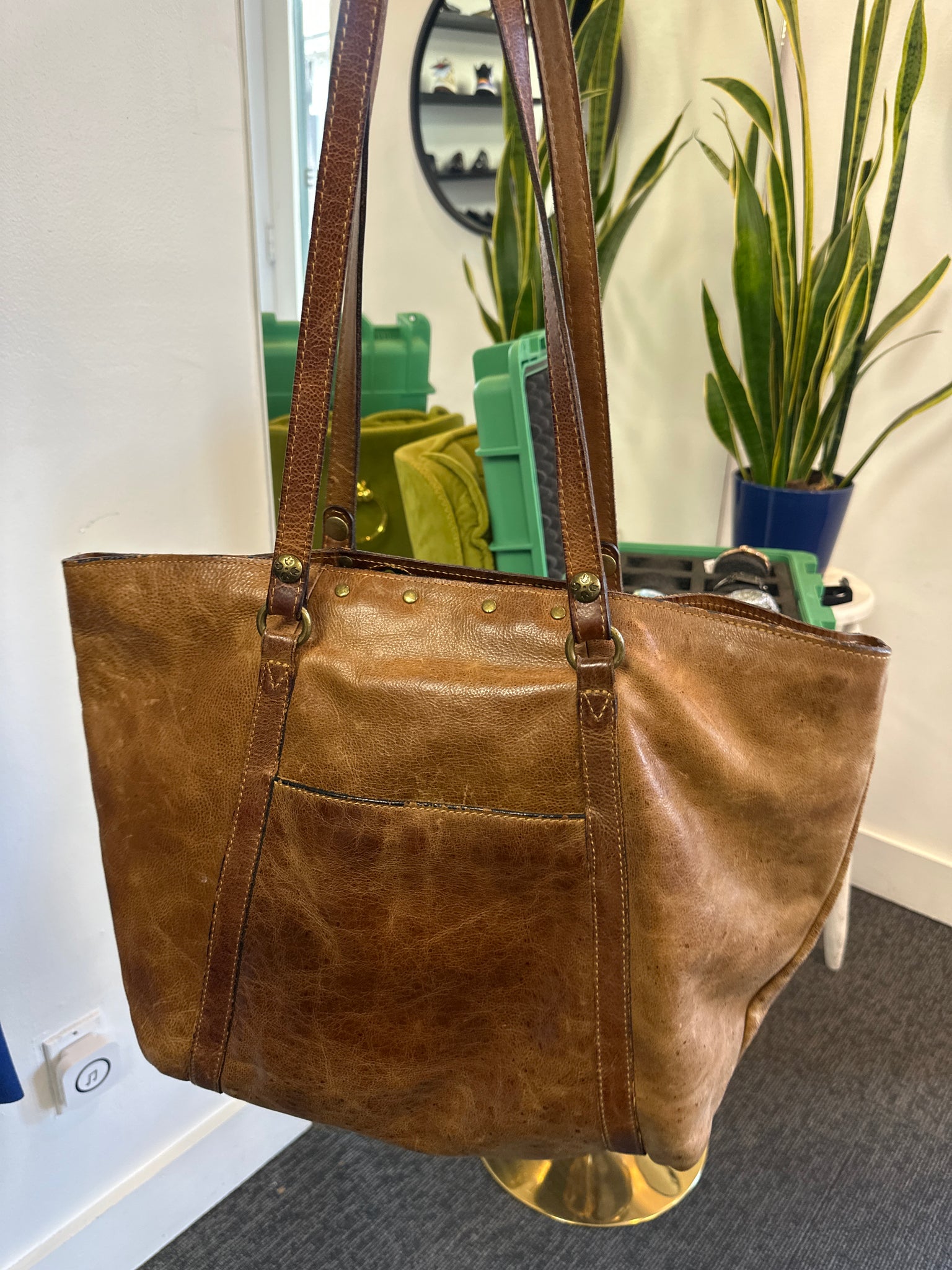 Barbra | PN LN GENUINE LEATHER TOTE